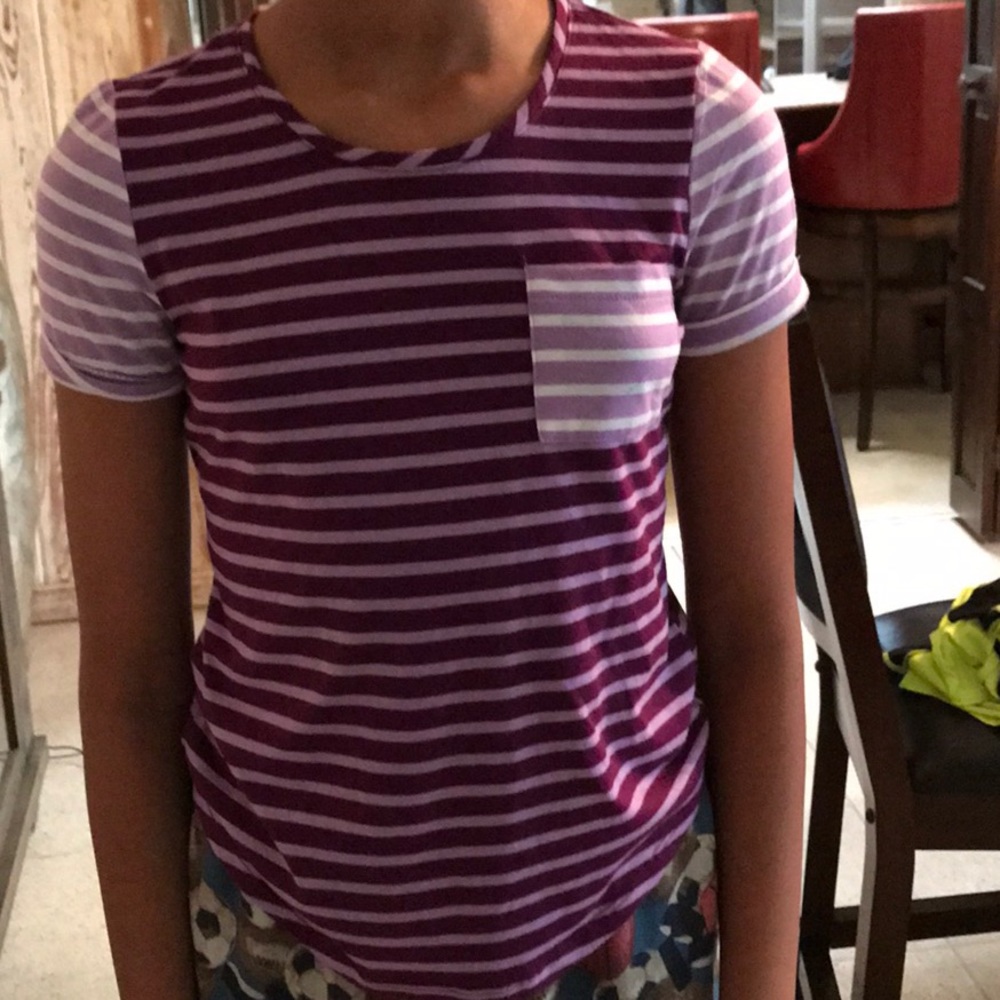 Purple striped tee